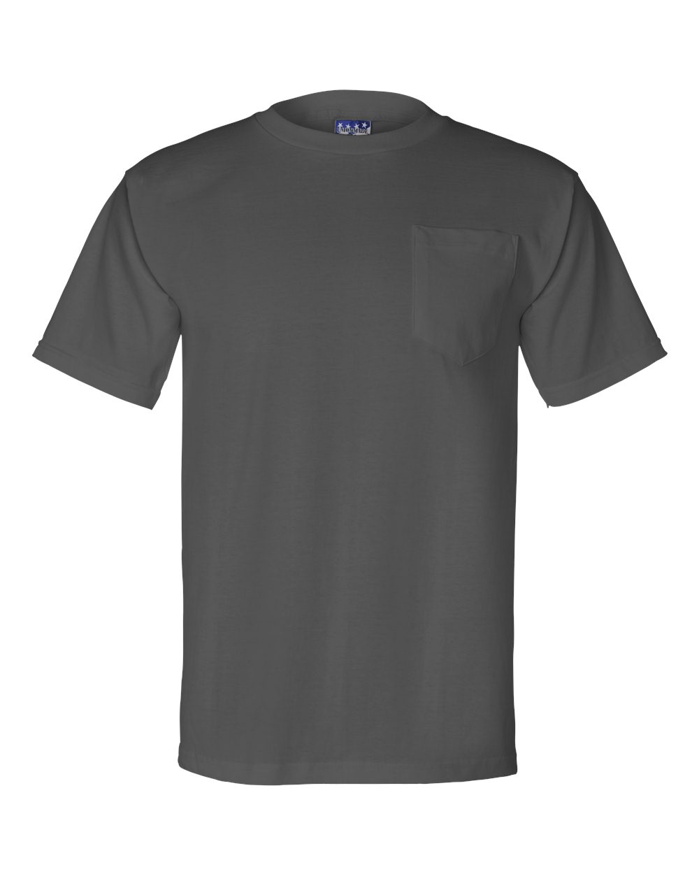 Bayside Unisex Union-Made Pocket T-Shirt. 3015 - Charcoal