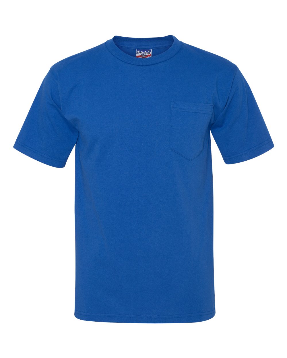 Bayside Unisex Union-Made Pocket T-Shirt. 3015 - Royal Blue