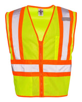 Kishigo Unisex Ultra-Cool™ Contrasting Mesh Vest. 1055-1056 - Lime