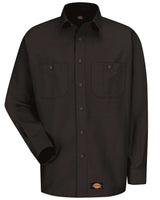 Dickies Men's Tall Long Sleeve Work Shirt. WS10T - Black