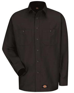 Dickies Men's Tall Long Sleeve Work Shirt. WS10T - Black