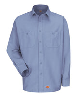 Dickies Men's Tall Long Sleeve Work Shirt. WS10T - Light Blue