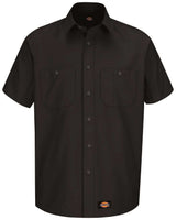 Dickies Men's Short Sleeve Work Shirt. WS20 - Black