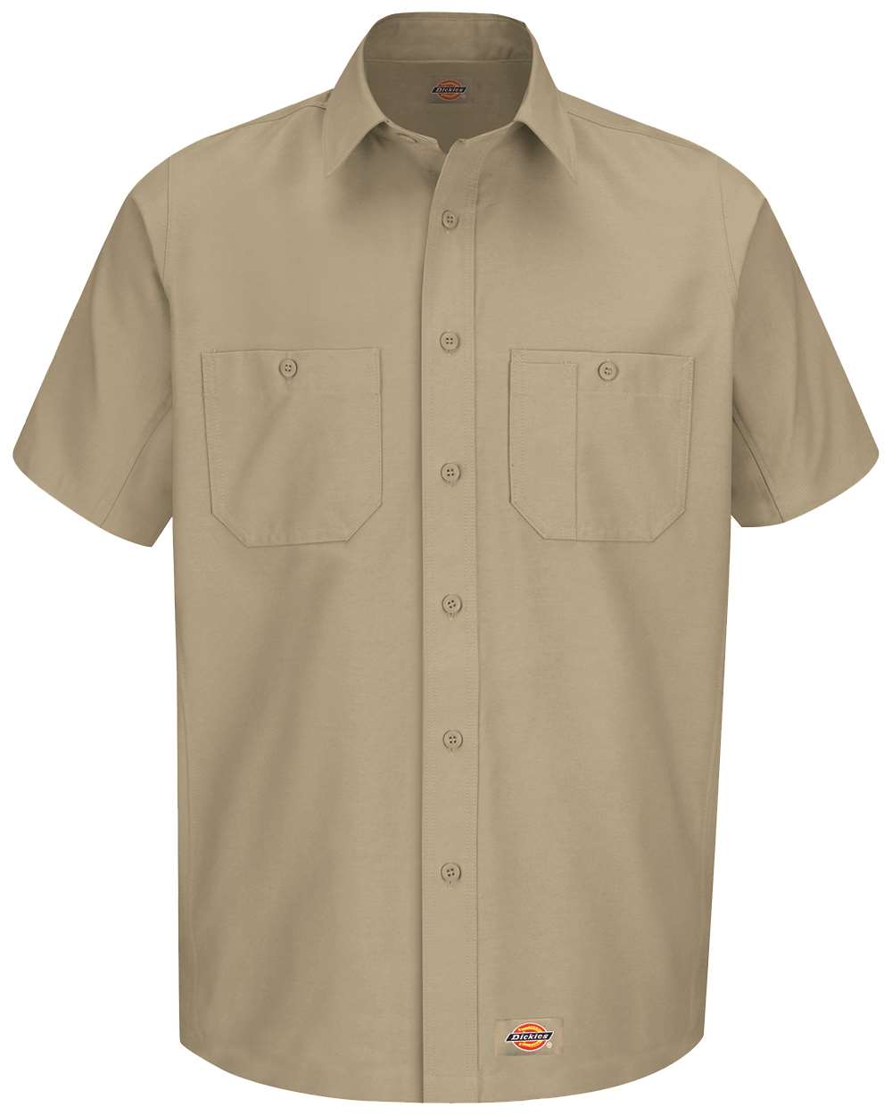 Dickies Men's Short Sleeve Work Shirt. WS20 - Khaki
