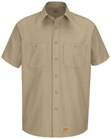 Dickies Men's Tall Short Sleeve Work Shirt. WS20T - Khaki