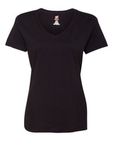 Hanes Women's Perfect-T V-Neck T-Shirt. S04V - Black