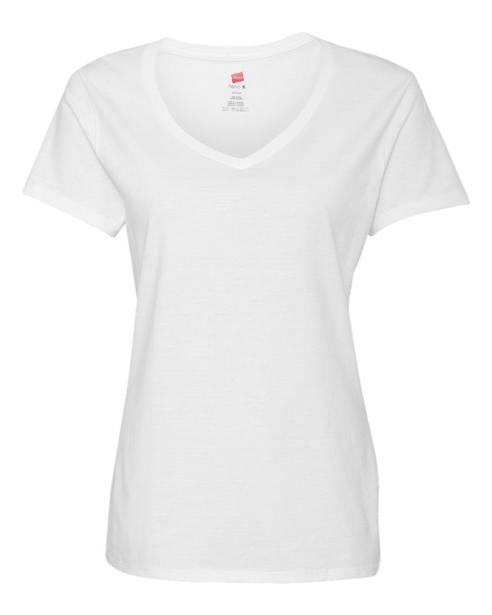 Hanes Women's Perfect-T V-Neck T-Shirt. S04V - White
