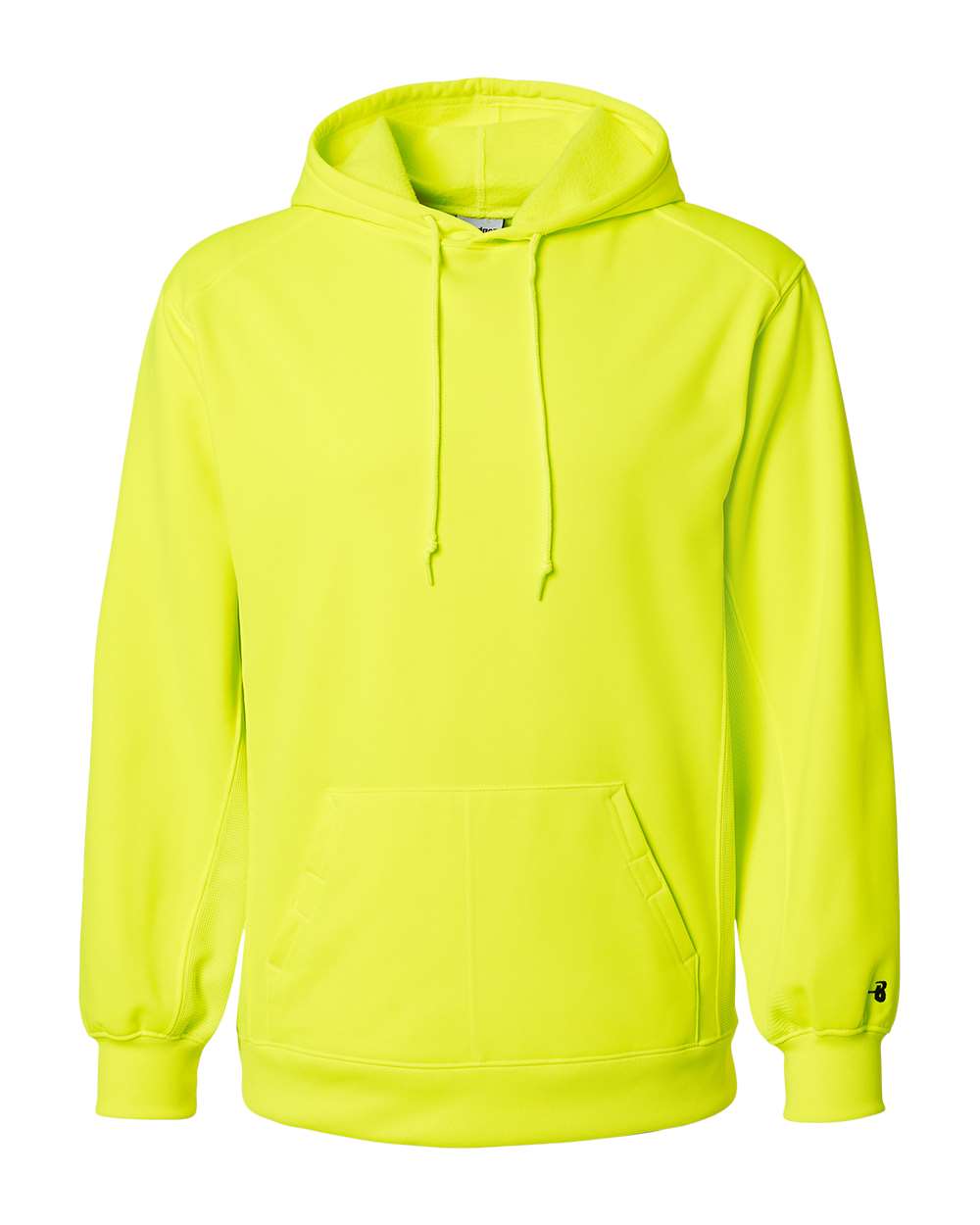 Badger Men's Performance Fleece Hooded Sweatshirt. 1454 - Safety Yellow