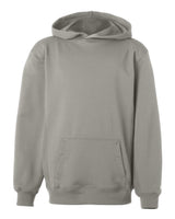 Badger Youth Performance Fleece Hooded Sweatshirt. 2454 - Silver