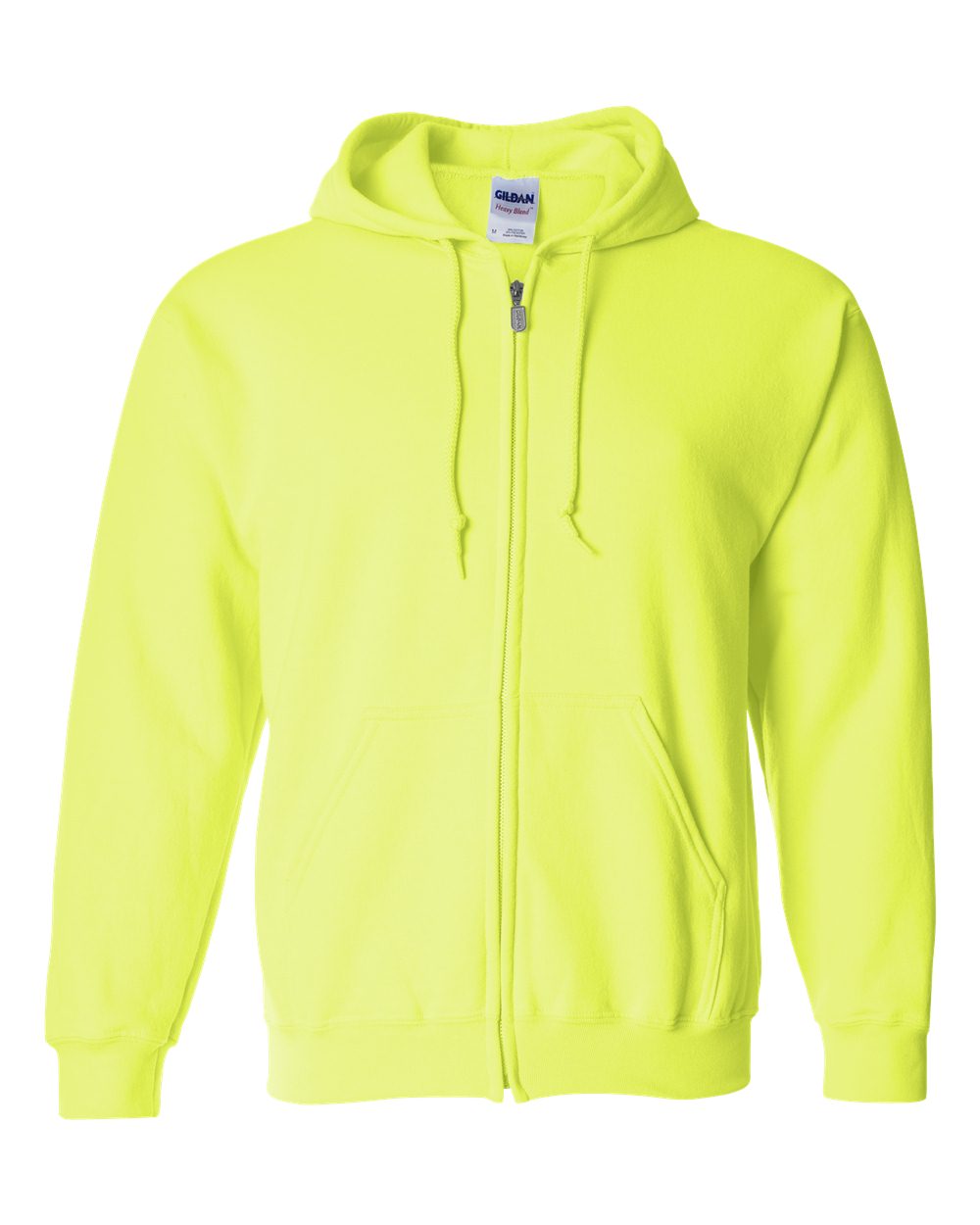 Gildan Unisex Heavy Blend™ Full-Zip Hooded Sweatshirt. 18600 - Safety Green