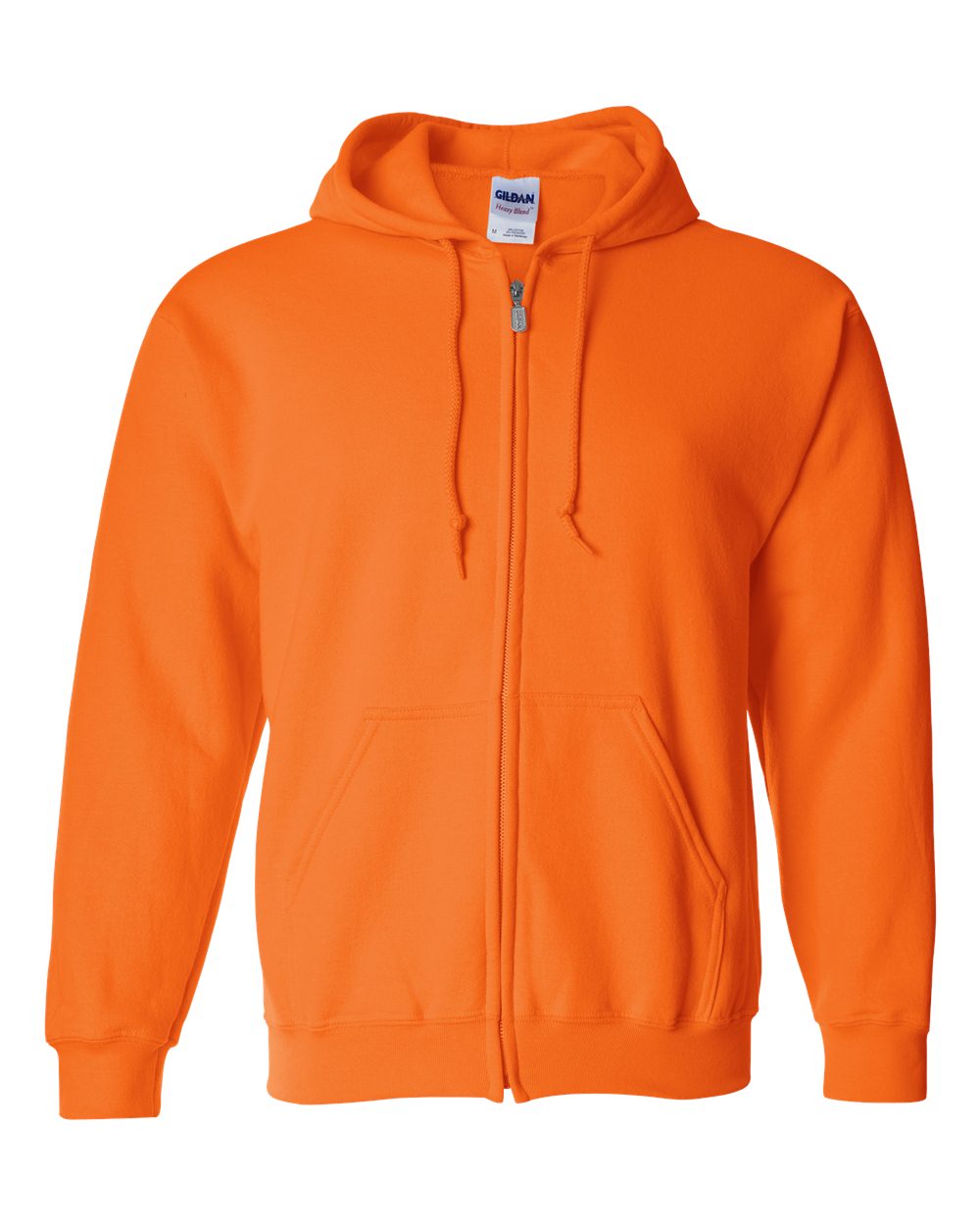 Gildan Unisex Heavy Blend™ Full-Zip Hooded Sweatshirt. 18600 - Safety Orange