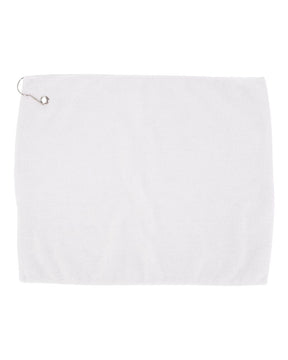 Carmel Towel Company Microfiber Golf Towel. C1518MGH - White