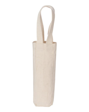 Liberty Bags Single Bottle Wine Tote. 1725 - Natural