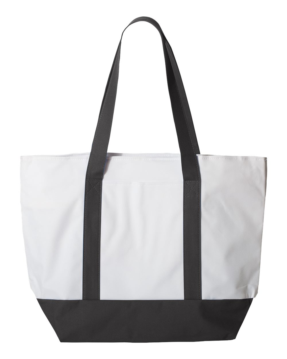 Liberty Bags Bay View Giant Zippered Tote. 7006 - White/ Black