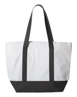 Liberty Bags Bay View Giant Zippered Tote. 7006 - White/ Black