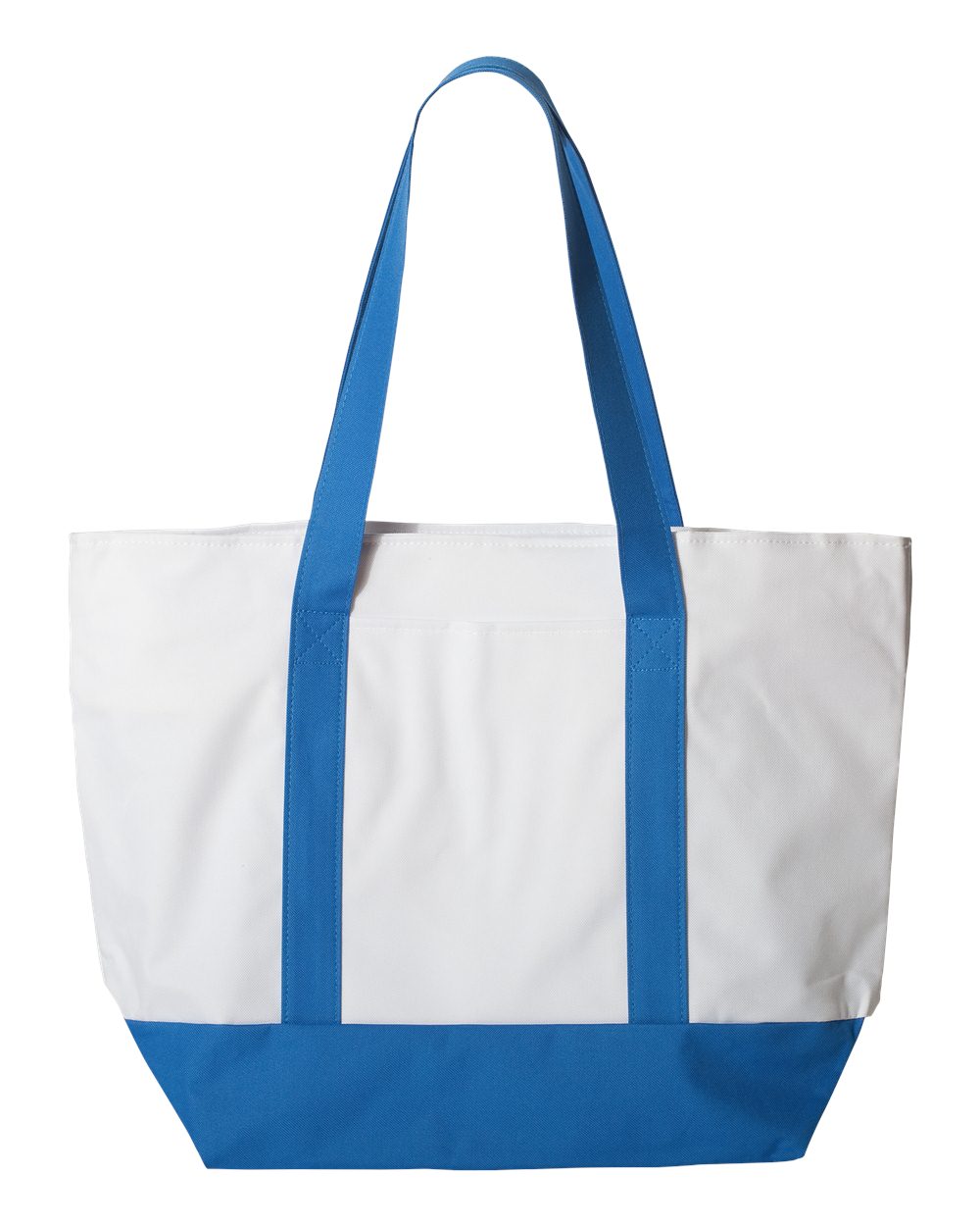 Liberty Bags Bay View Giant Zippered Tote. 7006 - White/ Royal