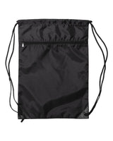 Liberty Bags Zippered Drawstring Backpack. 8888 - Black