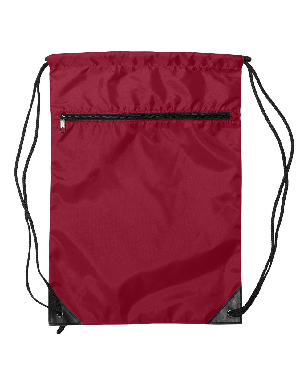 Liberty Bags Zippered Drawstring Backpack. 8888 - Red