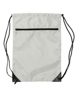 Liberty Bags Zippered Drawstring Backpack. 8888 - White