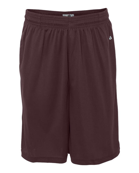 Badger Men's B-Core 10" Shorts with Pockets. 4119 - Maroon