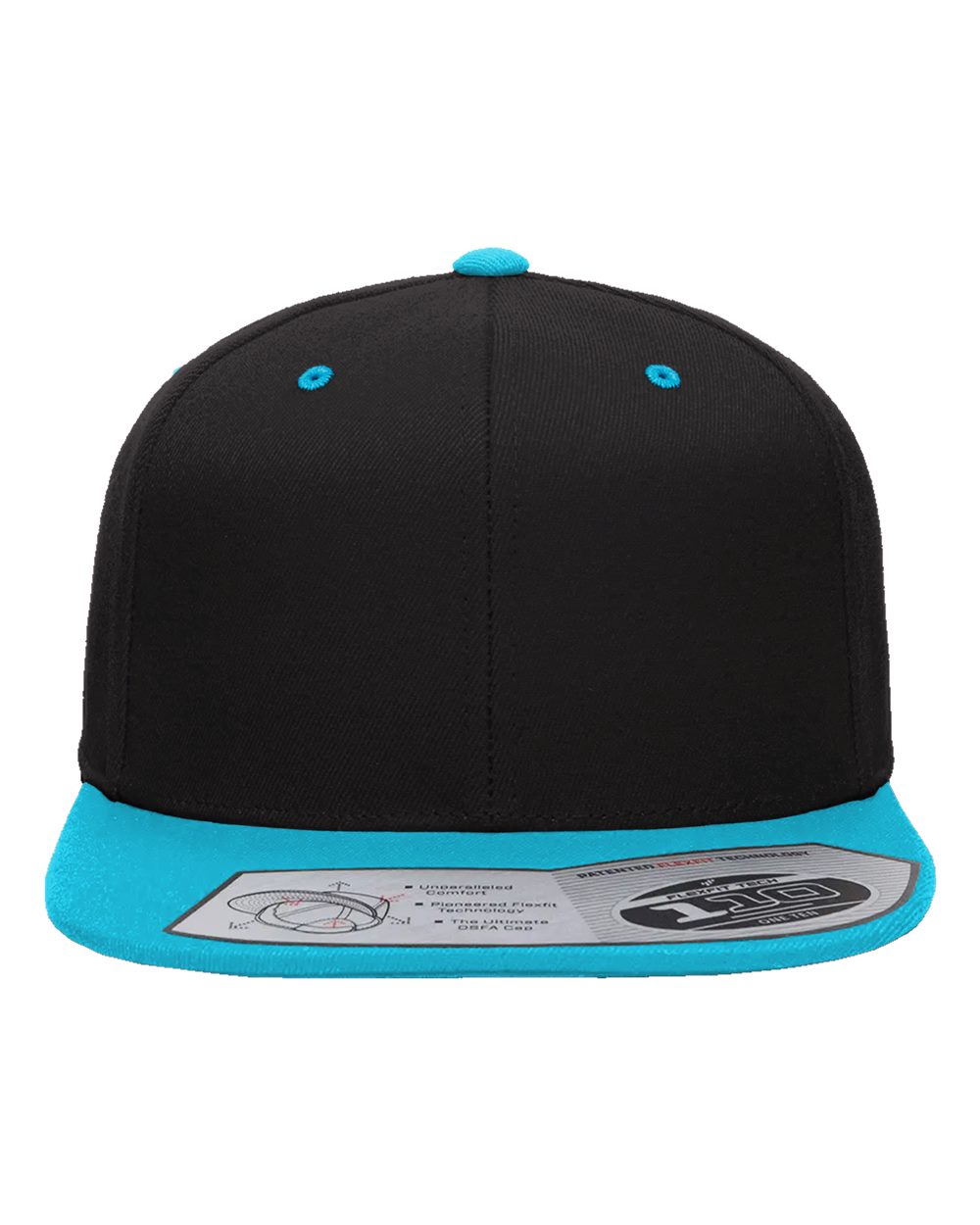 Flexfit 110® Snapback Cap. 110F - Black/ Teal