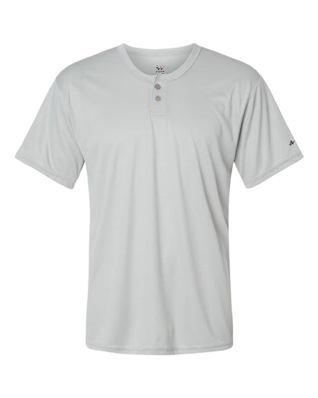 Alleson Athletic Men's B-Core Placket Jersey. 7930 - Silver