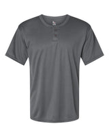 Alleson Athletic Men's B-Core Placket Jersey. 7930 - Graphite