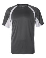 Badger Men's B-Core Hook T-Shirt. 4144 - Graphite/ White