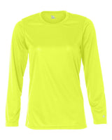 Badger Women's B-Core Long Sleeve T-Shirt. 4164 - Safety Yellow