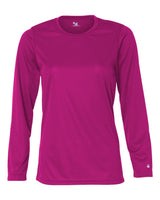 Badger Women's B-Core Long Sleeve T-Shirt. 4164 - Hot Pink