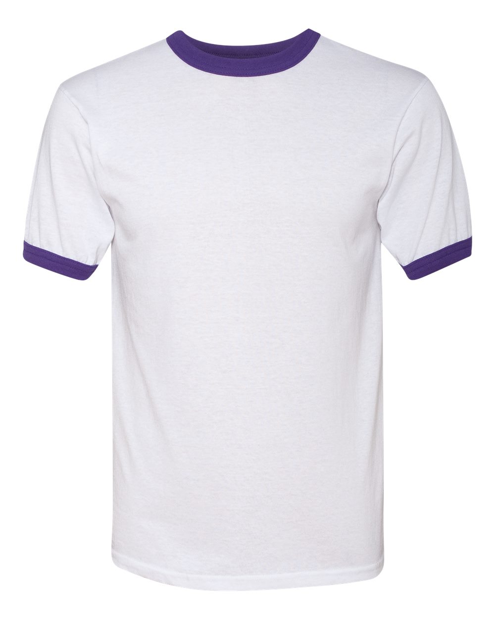 Augusta Sportswear Unisex 50/50 Ringer T-Shirt. 710 - White/ Purple
