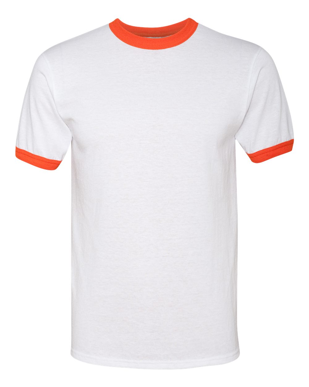 Augusta Sportswear Unisex 50/50 Ringer T-Shirt. 710 - White/ Orange