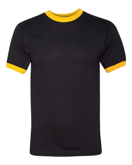 Augusta Sportswear Unisex 50/50 Ringer T-Shirt. 710 - Black/ Gold