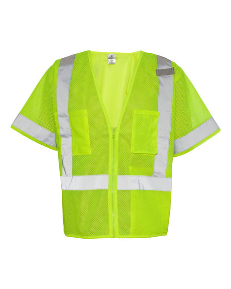 Kishigo Unisex Class 3 Economy Vest. 1264-1265 - Lime