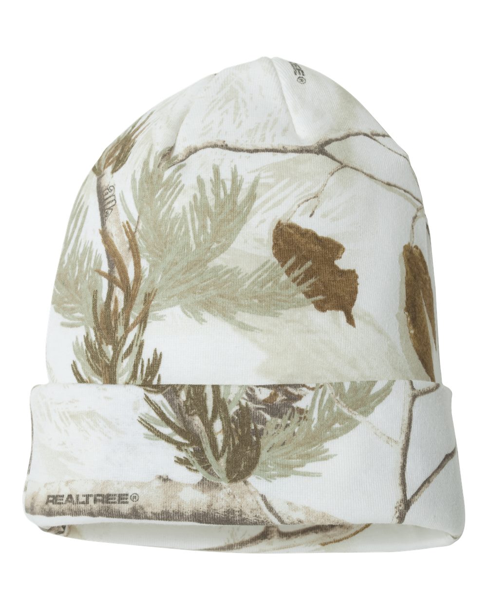 Kati 12" Licensed Camo Cuffed Beanie. LCB12 - White Realtree AP