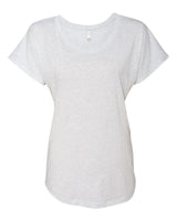 Next Level Women’s Triblend Dolman Tee. 6760 - Heather White