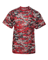 Badger Youth Digital Camo T-Shirt. 2180 - Red Digital