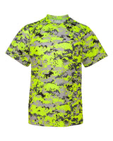 Badger Youth Digital Camo T-Shirt. 2180 - Safety Yellow Digital