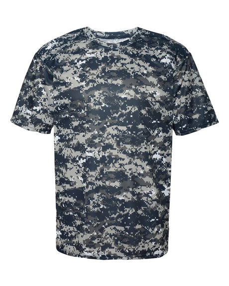 Badger Men's Digital Camo T-Shirt. 4180 - Navy Digital