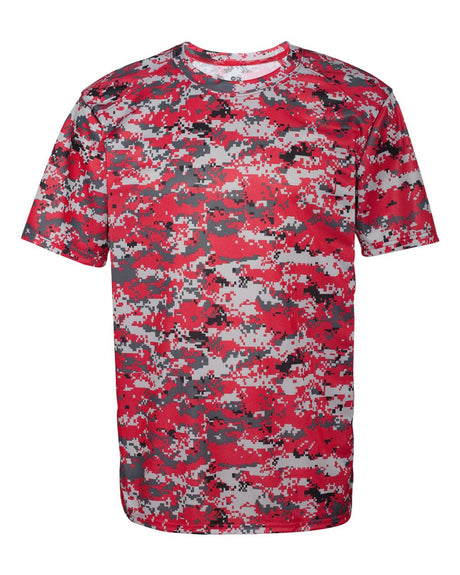 Badger Men's Digital Camo T-Shirt. 4180 - Red Digital