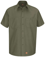 Dickies Men's Short Sleeve Work Shirt. WS20 - Olive Green
