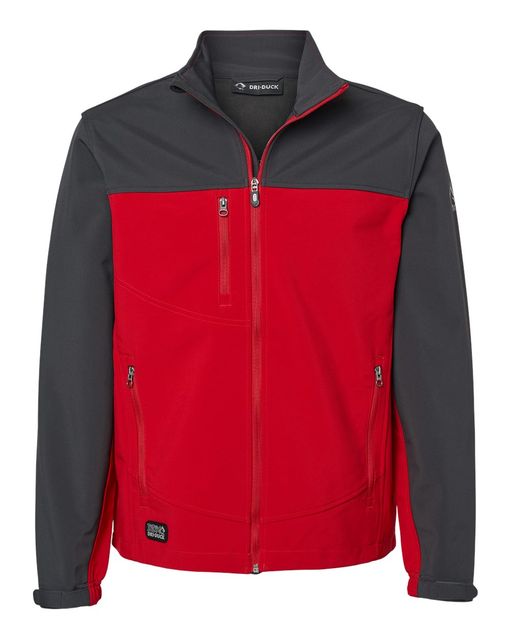 DRI DUCK Men's Motion Soft Shell Jacket. 5350 - Red/ Charcoal