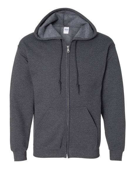 Gildan Unisex Heavy Blend™ Full-Zip Hooded Sweatshirt. 18600 - Dark Heather