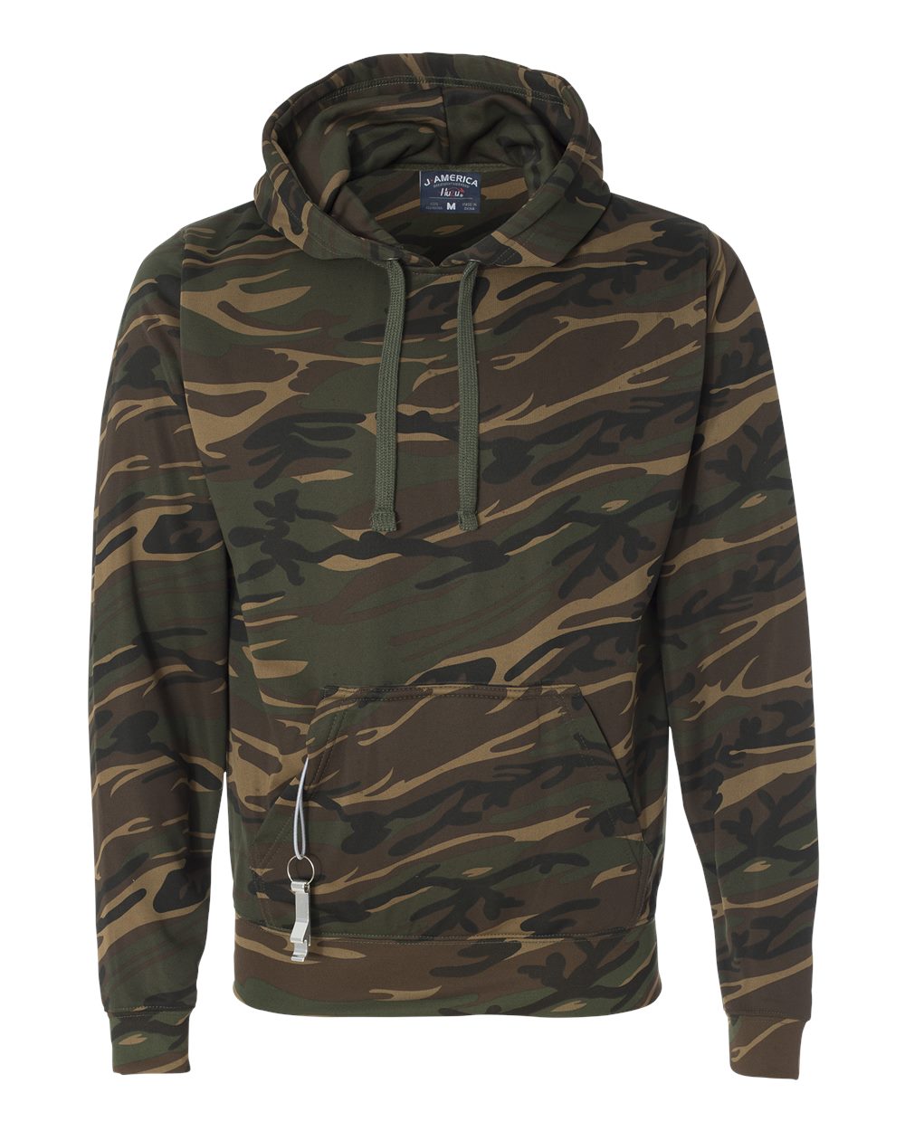 J. America Men's Polyester Tailgate Hooded Sweatshirt. 8615 - Camo