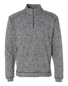 J. America Men's Cosmic Fleece Quarter-Zip Sweatshirt. 8614 - Charcoal Fleck