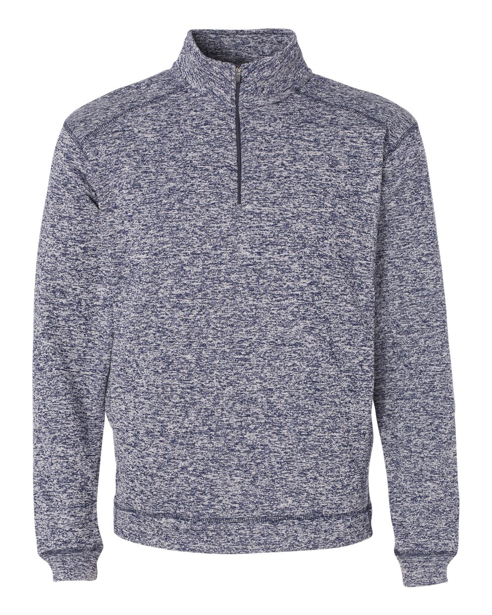 J. America Men's Cosmic Fleece Quarter-Zip Sweatshirt. 8614 - Navy Fleck