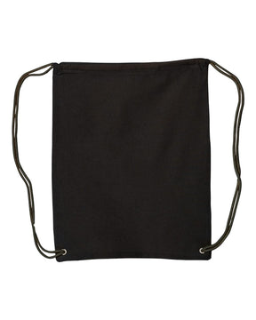 Liberty Bags Canvas Drawstring Backpack. 8875 - Black