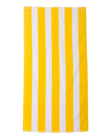 Carmel Towel Company Cabana Stripe Velour Beach Towel. C3060S - Sunlight