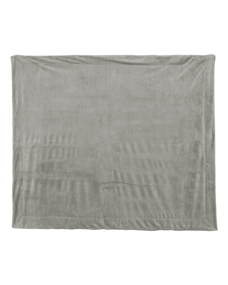 Alpine Fleece Micro Mink Sherpa Blanket. 8712 - Grey