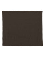 Alpine Fleece Micro Mink Sherpa Blanket. 8712 - Chocolate